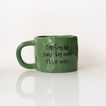 세라믹 카페 예쁜 머그컵 커피 머그잔 도자기 손잡이 불규칙한 컵, 목초지 그린