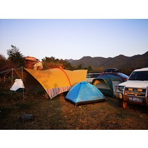 라운지 쉘터 카라반 모기장 야외 하비 천막 텐트 두껍게 칠해진 실버 다인 캠핑 바비큐, 06 카키 컬러에 플라워 컬러