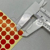 새임 원형 도트 스티커 8MM 빨강 15매 다꾸용품 타원형스티커 이쁜스티커