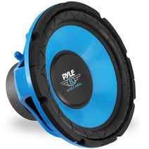 Pyle 자동차 차량 서브 우퍼 오디오 스피커 25.4cm10인치 레드 전기 도금 콘 플라스틱 바구니 3.8cm1.5인치 캡톤 보이스 코일 4옴 임피던스 600와트 전원 스테레오, 10-inch_600 Watts