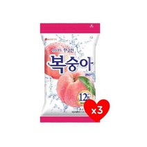 롯데 복숭아캔디 153g 3개 심심풀이 사무실간식 탕비실사탕 유아간식 군것질 졸음방지, 15개