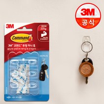 3M™ 코맨드™ ＃17006 투명 미니훅 1개/3개 (택1), 1개