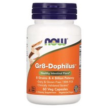 ♥ 프로바이오틱스♥ NOW Foods Dophilus 프로바이오틱스 40억CFU 60 베지캡슐, 1개, 기본