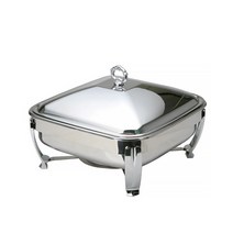 정사각챠핑디쉬(금장 은장스텐드) 알콜용 전기용 18호 JH-035, 금장-알콜용