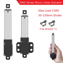 엑추에이터 모터 전동실린더 12v mirco 전기 선형 액추에이터 원격 제어용 30mm50mm100mm150mm 스트로크 홈 오토메이션 로봇 최대 부하 150n, m1 20n 부하, 50mm 스트로크 길이