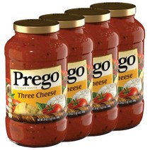 프레고 이탈리안 소스 쓰리 치즈 글루텐 프리 저지방, 680g, 4개
