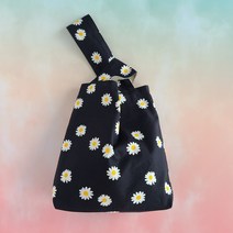 [DIY키트 패키지] (동영상설명) 퀼트손목가방만들기 린넨양면손목가방 봄가방 여름가방 매듭가방 천가방, 핑크라쿤