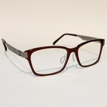 LT 04 c.14 브라운/실버 라이텐 55사이즈 빅사이즈 피오비노 가벼운 안경테 얼굴형에맞는안경 프리미엄 레진 초경량, LT 04 c.14전면브라운/다리실버