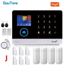 무선초인종 무선차임벨 도어벨 GauTone 스마트 홈 와이파이 GSM 경보 모션 무선 야간 투시 IP Tuya 알렉사, 36.J-103. - 영국 플러그