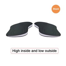 다리 체형교정 키커지는법 숨은찾기가죽 insoles ox 다리 정형 신발 삽입 패드, 검은색, I 37-38 24.5cm