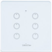 스마트빌 IoT Wifi 6구 스위치 고출력(1 700W) SLB06, 화이트, 1개