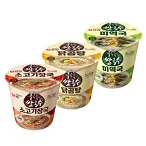 건면누들 후루룩쌀국수 소컵 3종 닭곰탕 2개+미역국 2개+소고기장국 2개=6개 풍부한 식이섬유 농심 건면 쌀국수