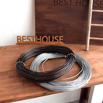 분재철사 와이어 1롤 1Kg 알루미늄 와이어 공예, 갈색 - 2mm