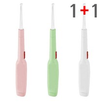 [1+1] (라이트귀이개 B타입 1p + 1p) LED 후레쉬 귀이개 귀후비개 귀파개 귀쑤시개 귀지청소기 귀청소 면봉 이어클리너, 그린, 그린