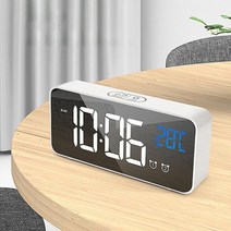 V6 알람 음악 자동 밝기조정 탁상시계, 블랙