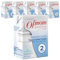 오브맘 액상분유 2단계(6~12개월) 200ml, 1개입, 30개