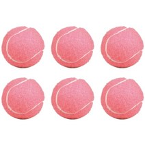 테니스공 테니스볼 핑크 연습구 6pcs 팩 공 내마모성 탄성 훈련 66mm 숙녀 초보자 클럽, 분홍
