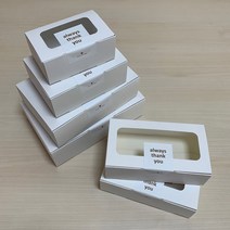 성원포장 선물상자 포장용품 접이식 투명창 원터치 화이트 기프트 선물 상자, 스티커5cmX7cm(50매)