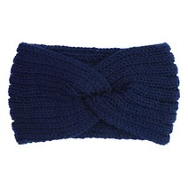 여성 크로 셰 뜨개질 머리띠 니트 크로스 매듭 헤어 밴드 겨울 귀 따뜻하게 헤드 랩