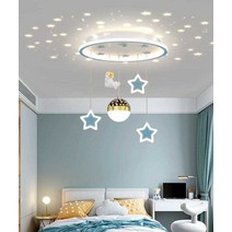 어린이방 조명 밝기조절가능 별 달 아이방 꾸무기, 골드