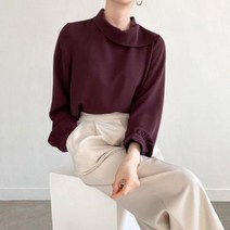 바보사랑 여자 스카프 솔리드 정장 면접 블라우스.옷자락(무료배송)