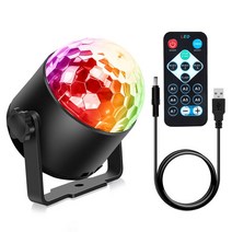 LED 무대 레이저 빔 술집 노래방미러볼 파티 램프, 충전 흡입 컵 자동차 원격 제어 작은 마법 공