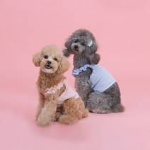 자체제작 강아지옷 크롭티 랄라 스윗 나시티, 색상:핑크|사이즈:XL