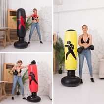 안전한 에어 샌드백 스트레스해소법 쌘드백 펀칭, 샌드백(옐로우)