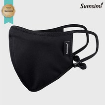 (1+1) [SUMSIMI] 숨시미 특허받은 나노 필터 패션 마스크_프리미엄형, 블랙 (1+1), M + M