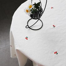 패브릭샵 린넨자수원단 대폭 체리야 2컬러, 백아이보리