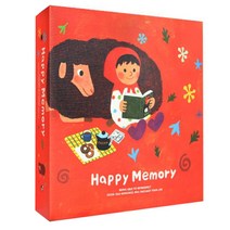 앨범샵 중형바인더 접착식 해피메모리 일반포토앨범, 흰색내지, 50매