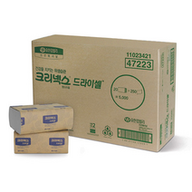유한킴벌리 크리넥스 드라이셀 핸드타올 F250 5000매 47223, 단품