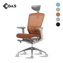 [코아스]에르체 메쉬의자 헤드 OSCH0800HAA, 등판 오렌지+좌방석 패브릭