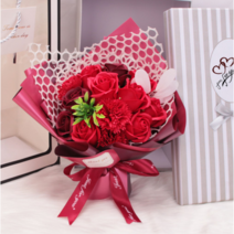 꽃한망울 비누 꽃다발, 핑크