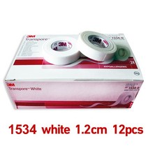 Micropore 속눈썹 테이프 눈꺼풀 연장 도구 젠텔 온 스킨 적용 알레르기 방지 1533 3M, [06] 1534  1.2cm 12pcs