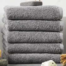 소프트터치 프리미엄 코튼 호텔 타올 170g 40수 코마사, 스톤그레이, 5개