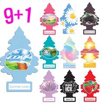 리틀트리 종이 방향제 9+1 믹스 차량용 방향제 (총 10개) 믹스 종이방향제 디퓨져 미국산, 1개(10매) 믹스 랜덤향