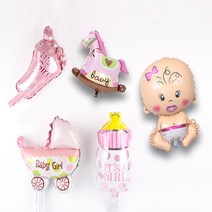 베이비샤워 소품 풍선 DD-09941, 핑크