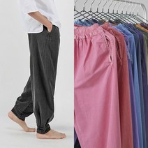 [바보사랑] 2077 공용 여름데일리 밴딩바지 30수 순면 13color[조선클로젯], 색상:보라곤색 / 사이즈:소(26~28)