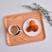 휘게 멜라민 트레이 사각 (중) KRM-170, 그레이_논슬립