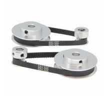 타이밍 풀리 동기 휠 세트 식 치아 보어 알루미늄 길이 너비 벨트, 20-60톤 w6 b8, 2세트