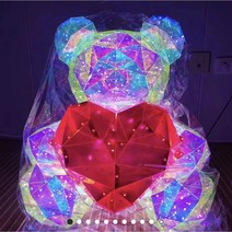발렌타인데이 프로포즈 핫하고 새로운 예쁘고 빛나영 LED 곰돌이 빛나는 유니콘 감성조명 귀여운 토끼