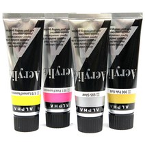 [동화오피스] 알파 아크릴물감 50ml / 형광 펄 낱색, 996 Pale Gold