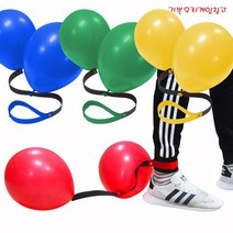 기쁜우리게임창고 더블 풍선터뜨리기 체육대회 명랑 운동회 게임 용품 도구, 밴드10개+풍선초록24개