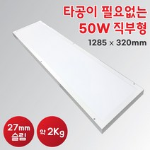LED램프등기구 일체형광등 개보수겸용 매입형램프 LED평판등 면조명 LED면조명50W 신축개보수용 학교복도등 AS 2년무상 LED평판매입노출 특가판매 천장조명 슬림엣지 국산50W, SS라이트 직하평판 50W_주광색