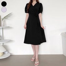 바비팩토리 여성용 A라인 랩 원피스 롱원피스