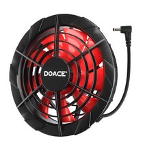 DOACE 공조 작업복 전용 팬 12V 열사병 대책 작업복 팬 냉각복 팬 일본제 브러시리스 모터 커버 제거 가능 저소음 경량 교환품