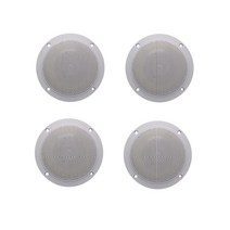 종다리 스피커 2 쌍 4 인치 마린 방수 듀얼 전체 범위 야외 보트 화이트 atv utv rv 스파 골프 카트 오토바이, 없음