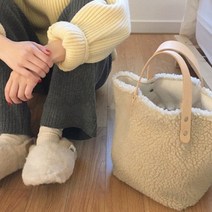 핑크비올라 / 밀리 양털 뽀글이 퍼 겨울 토트백 핸드백 가방