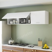 주방 상부장 부엌 벽걸이 수납장 선반 벽장 찬장, 두 개의 문길이 80 높이 30 깊이 25